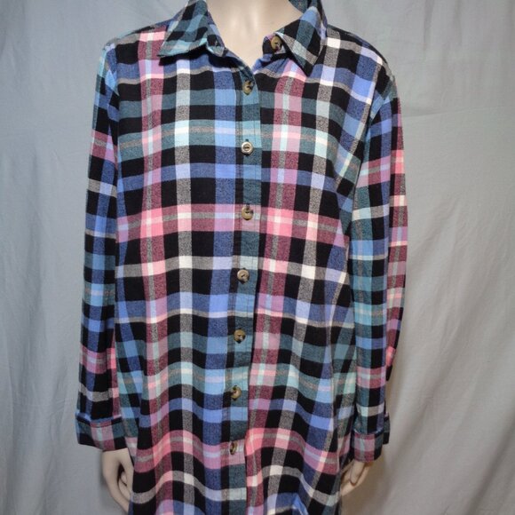 Woman Within Tops - Woman Within flannel shirt size L(18/20)
